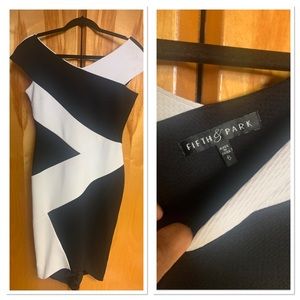 Black and White Striped Dress